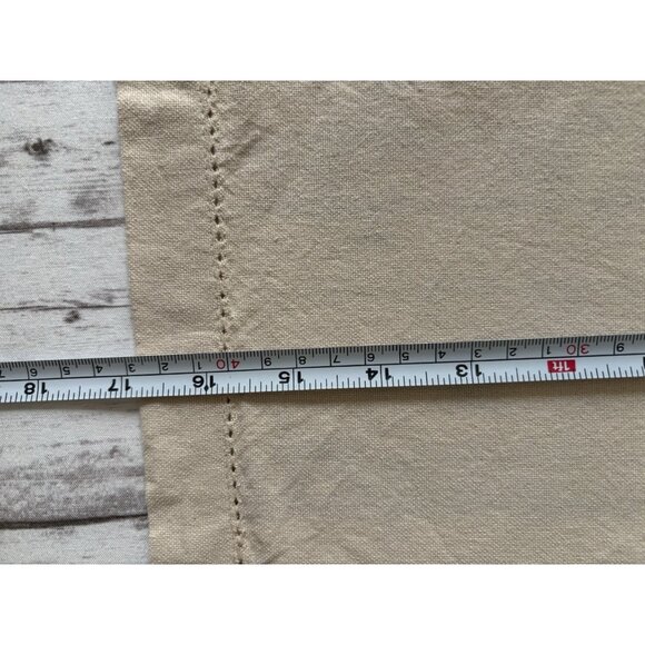 Set of 4 Pottery Barn 100% Linen Square Napkins Oatmeal Beige 18" - Picture 7 of 8